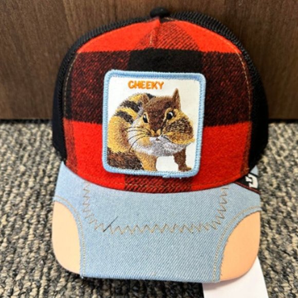 Goorin Farm Trucker Baseball Hat Cheeky Buns Squirrel Daisy Duke Daize Chipmunk